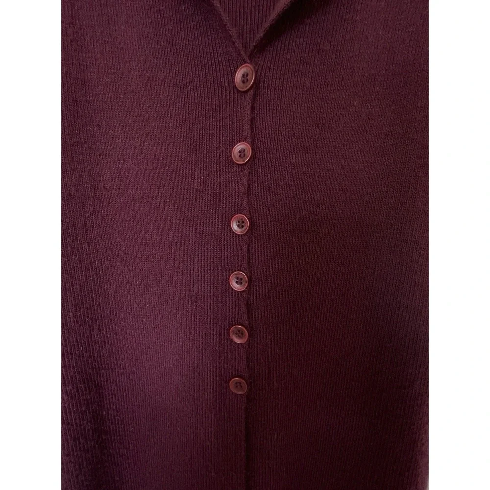 Inca Textiles Baby Alpaca Long Cardigan Duster S/M Wine Soft Luxury NO SIZE TAG